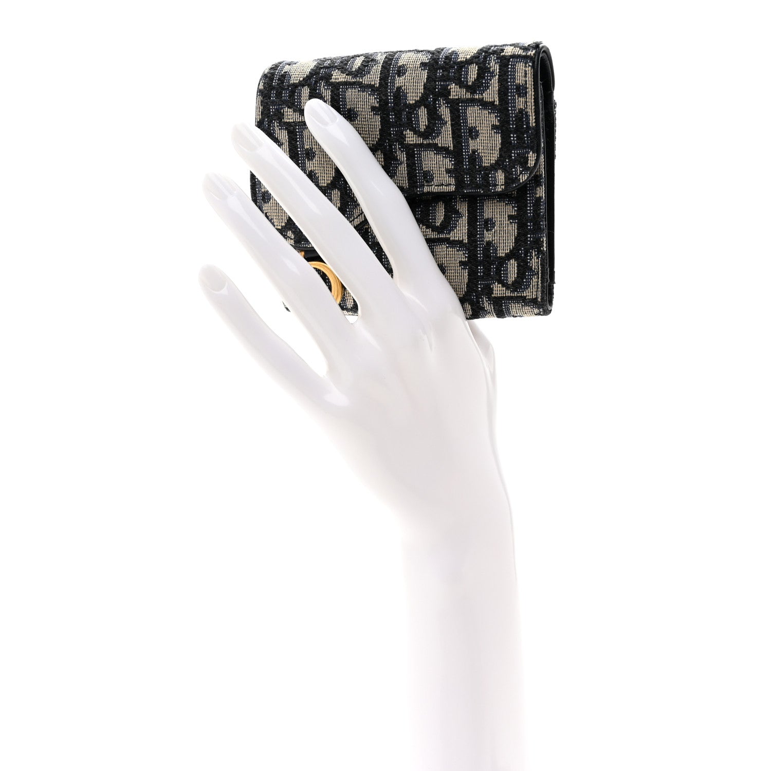 Christian Dior Oblique Saddle Lotus Wallet Blue 2 of 11