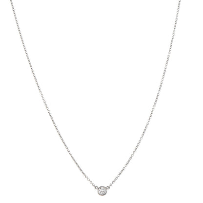 Tiffany Platinum Diamond .08ct Elsa Peretti Diamonds by the Yard Pendant Necklace 1 of 7