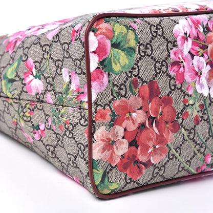 Gucci Soft GG Supreme Monogram Blooms Medium Crossbody Tote Beige Multicolor Dry Rose 7 of 8