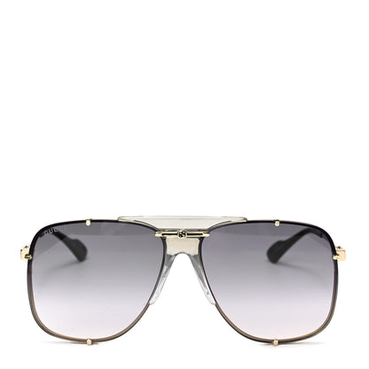 Gucci Metal Square Frame Navigator Sunglasses GG1105S Black 2 of 7