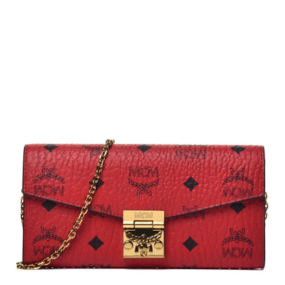 MCM Visetos Patricia Wallet On Chain Ruby Red 1 of 9
