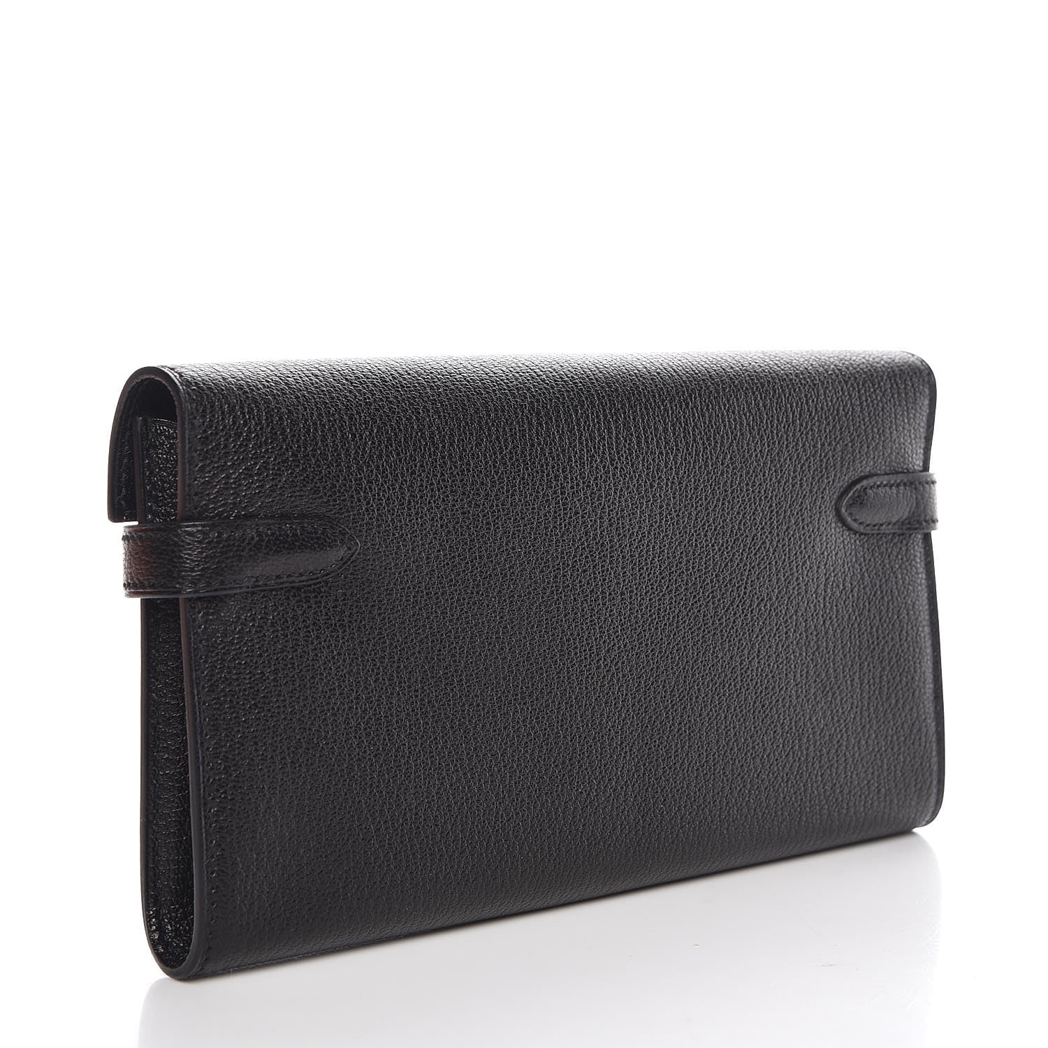 Hermes Chevre Mysore Kelly Longue Wallet Black 3 of 8