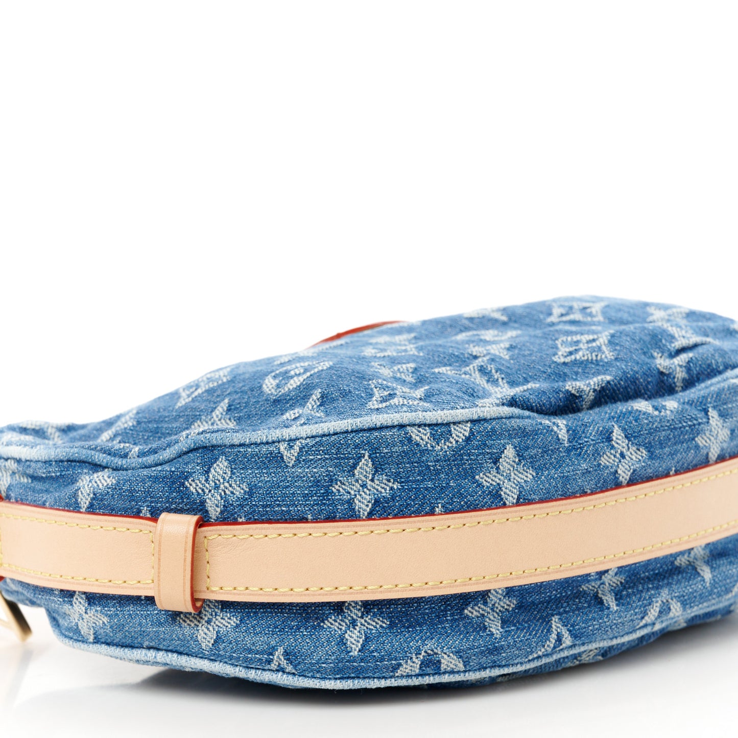 Monogram Denim Croissant MM Blue