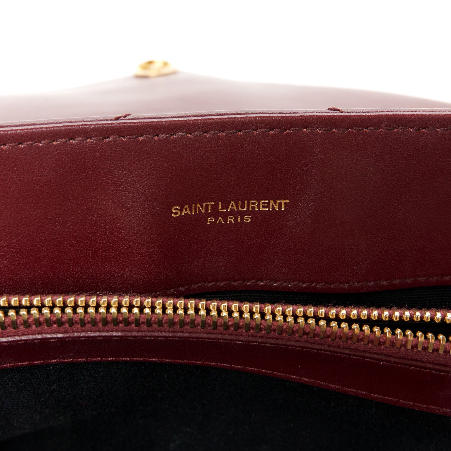 Saint Laurent Calfskin Y Quilted Monogram Medium Loulou Chain Satchel Rouge Legion 6 of 13