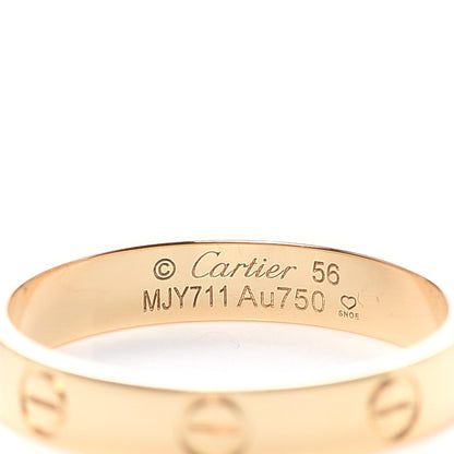 Cartier 18K Yellow Gold 3.5mm LOVE Wedding Band Ring 56 7.5 4 of 6