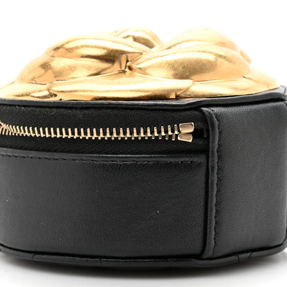 Chanel Lambskin Mini Camellia Bouquet Clutch With Chain Black Gold 10 of 10