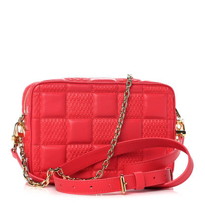 Louis Vuitton Lambskin Damier Quilt Troca PM Rose 3 of 10
