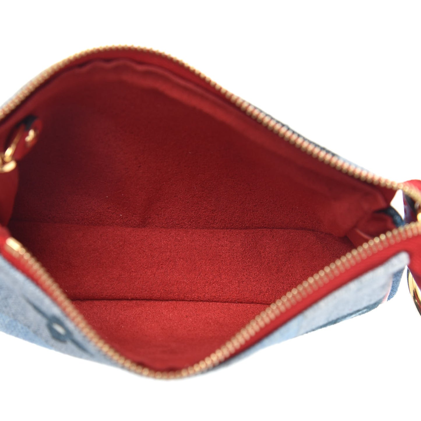 Denim Micro Pochette Accessories Denim Rouge