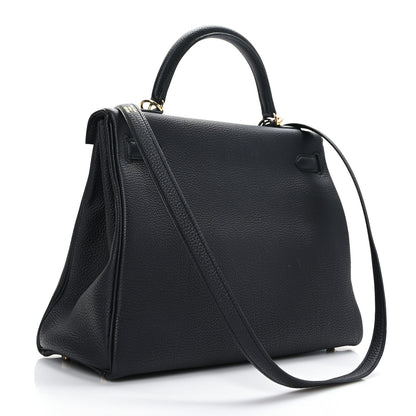 Hermes Togo Kelly Retourne 32 Black 3 of 10