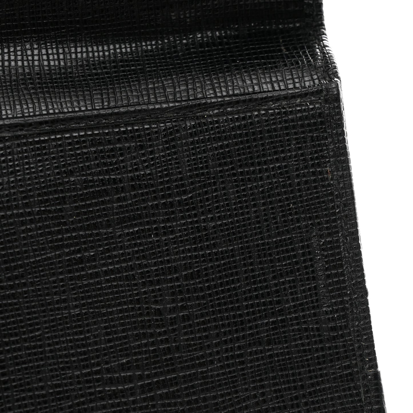 House Check Flap Wallet Black