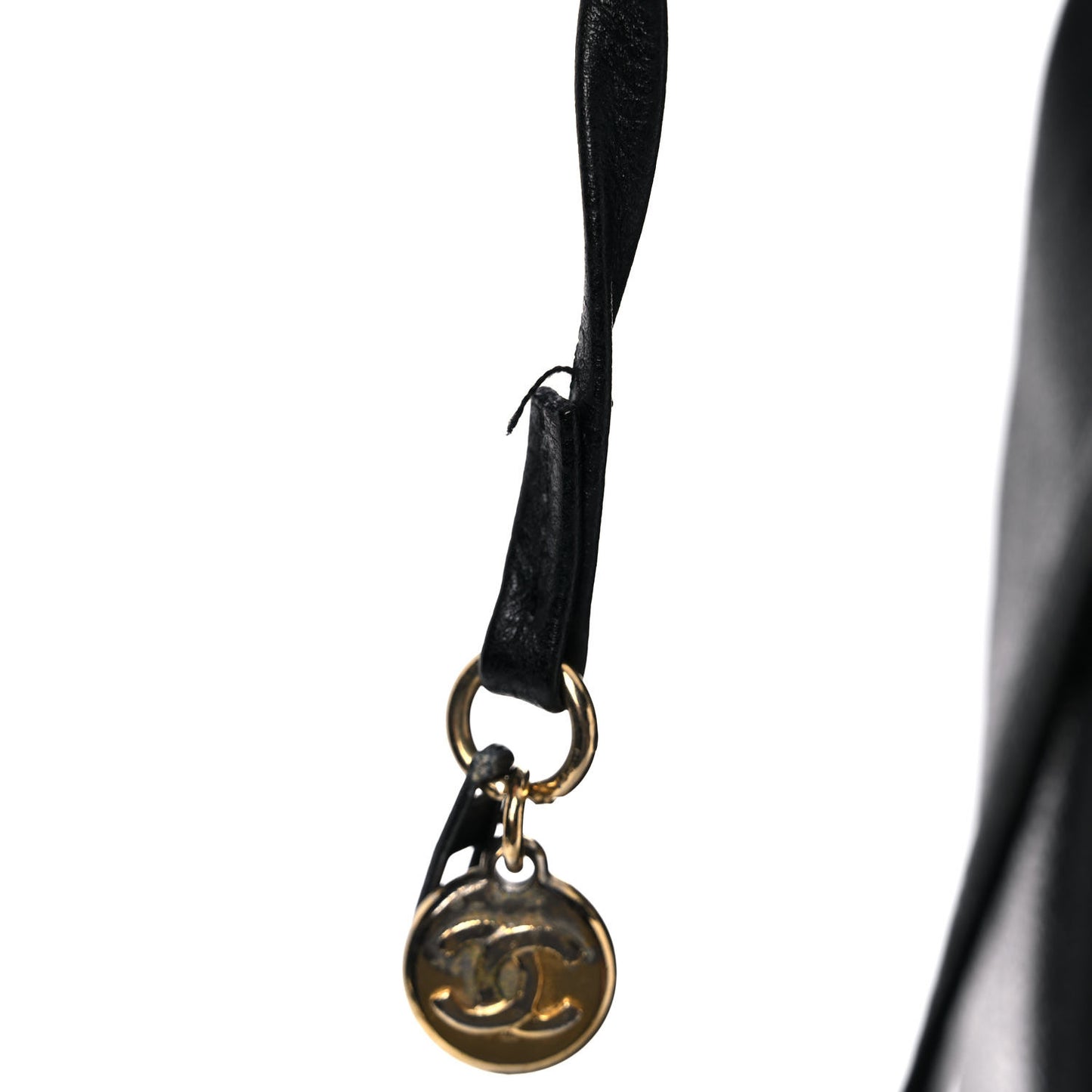 Caviar Quilted Drawstring Backpack Black
