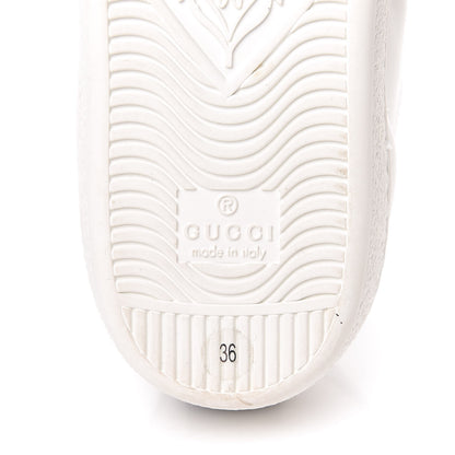 Gucci Calfskin Ayers Web Womens Ace Bow Lace Sneakers 36 White 7 of 11