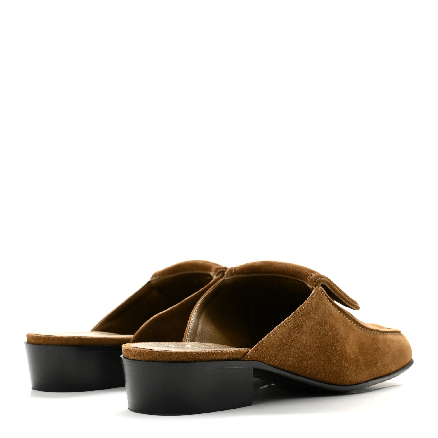Chanel Suede Calfskin CC Turn Lock Mules 40 Dark Beige 5 of 9