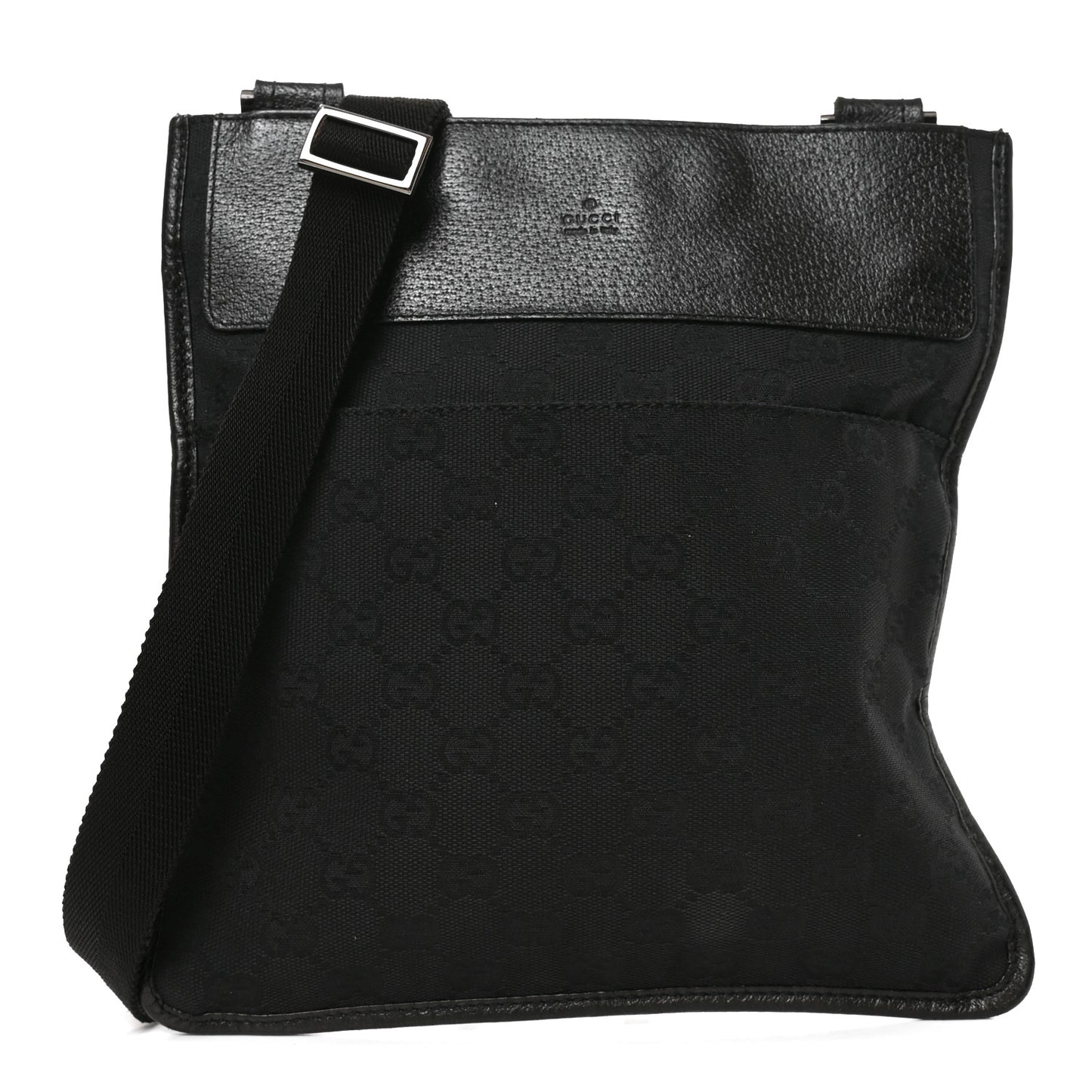 GG Monogram Messenger Crossbody Bag Black