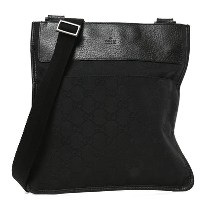 Gucci GG Monogram Messenger Crossbody Bag Black 1 of 9