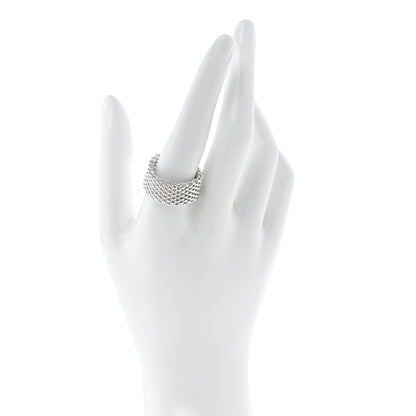 Tiffany Sterling Silver Somerset Mesh Ring 66 11.5 3 of 8