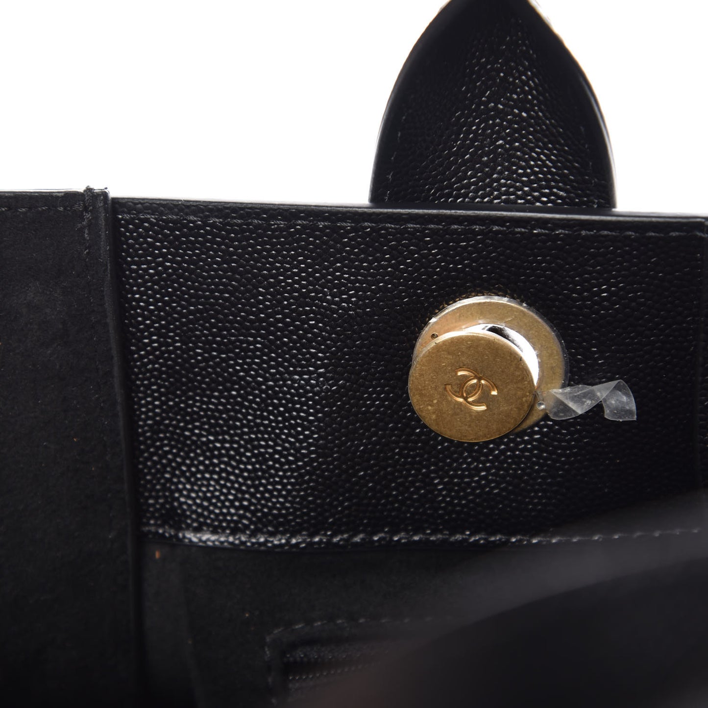 Caviar Small Studded Deauville Tote Black