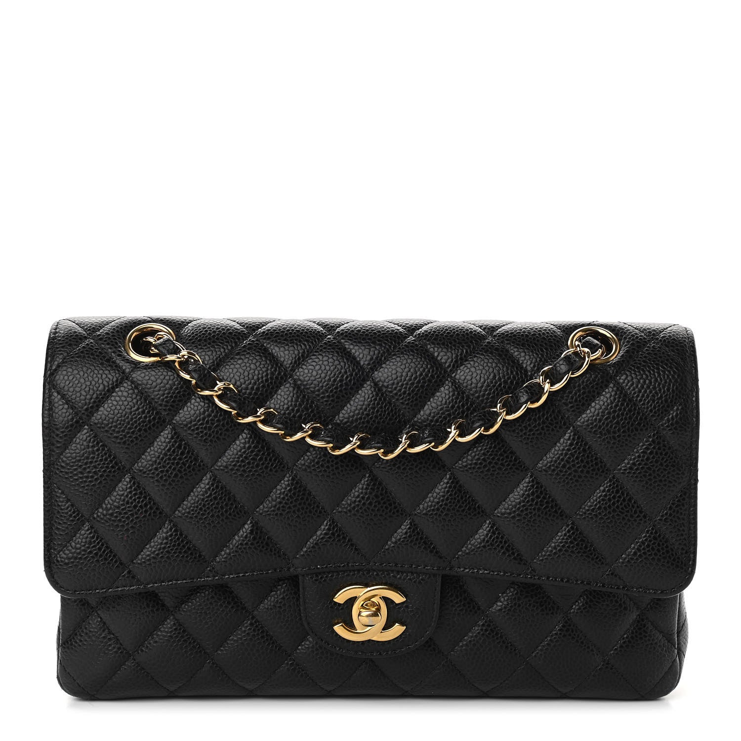 Chanel Caviar Quilted Medium Double Flap Black 1 of 12