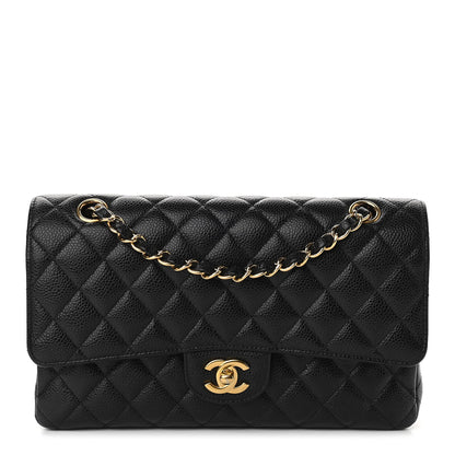Chanel Caviar Quilted Medium Double Flap Black 1 of 12