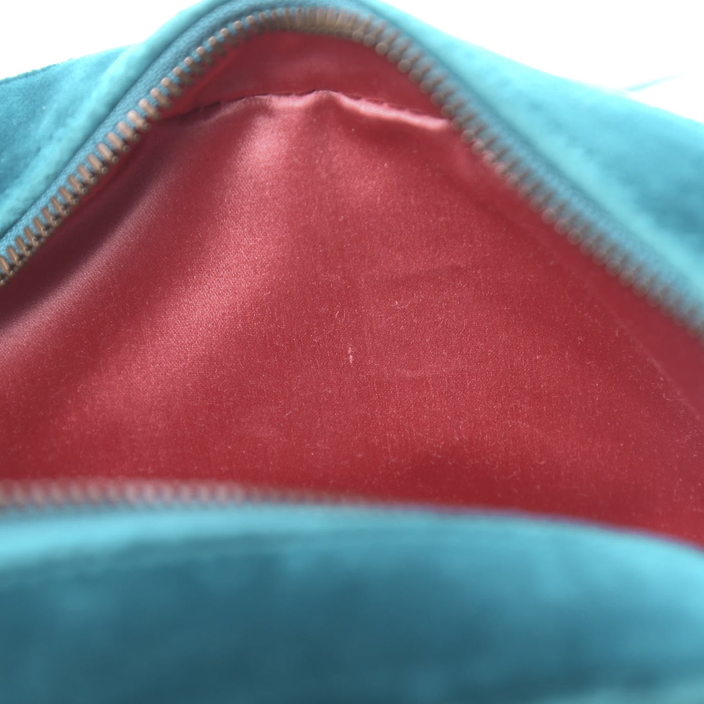 Velvet Matelasse Small GG Marmont Chain Shoulder Bag Pavone Cyan