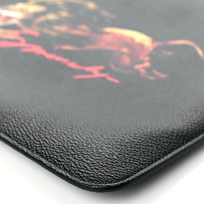 Givenchy Textured Coated Canvas Lion Print Pouch Black 9 of 9