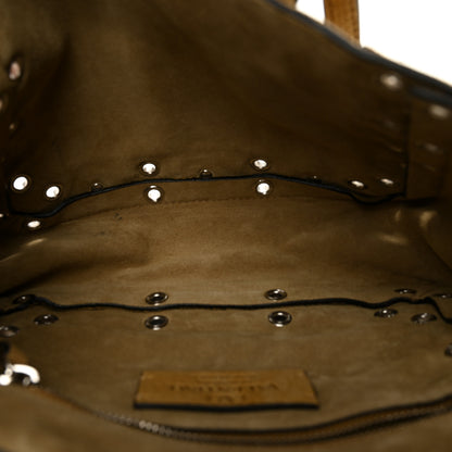 Valentino Garavani Suede Studded Mini Nellcote Shopping Tote Havana Beige 5 of 9