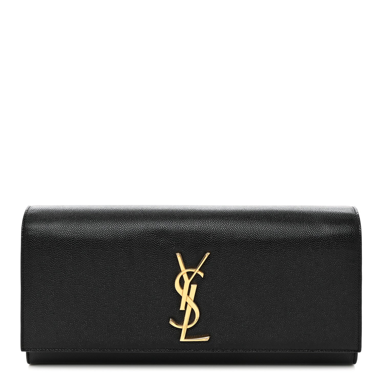 Saint Laurent Grain De Poudre Monogram Cassandre Clutch Black 1 of 9