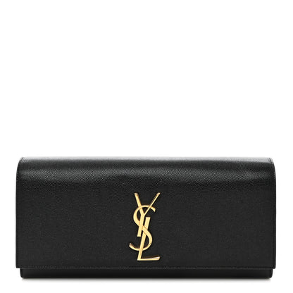 Saint Laurent Grain De Poudre Monogram Cassandre Clutch Black 1 of 9