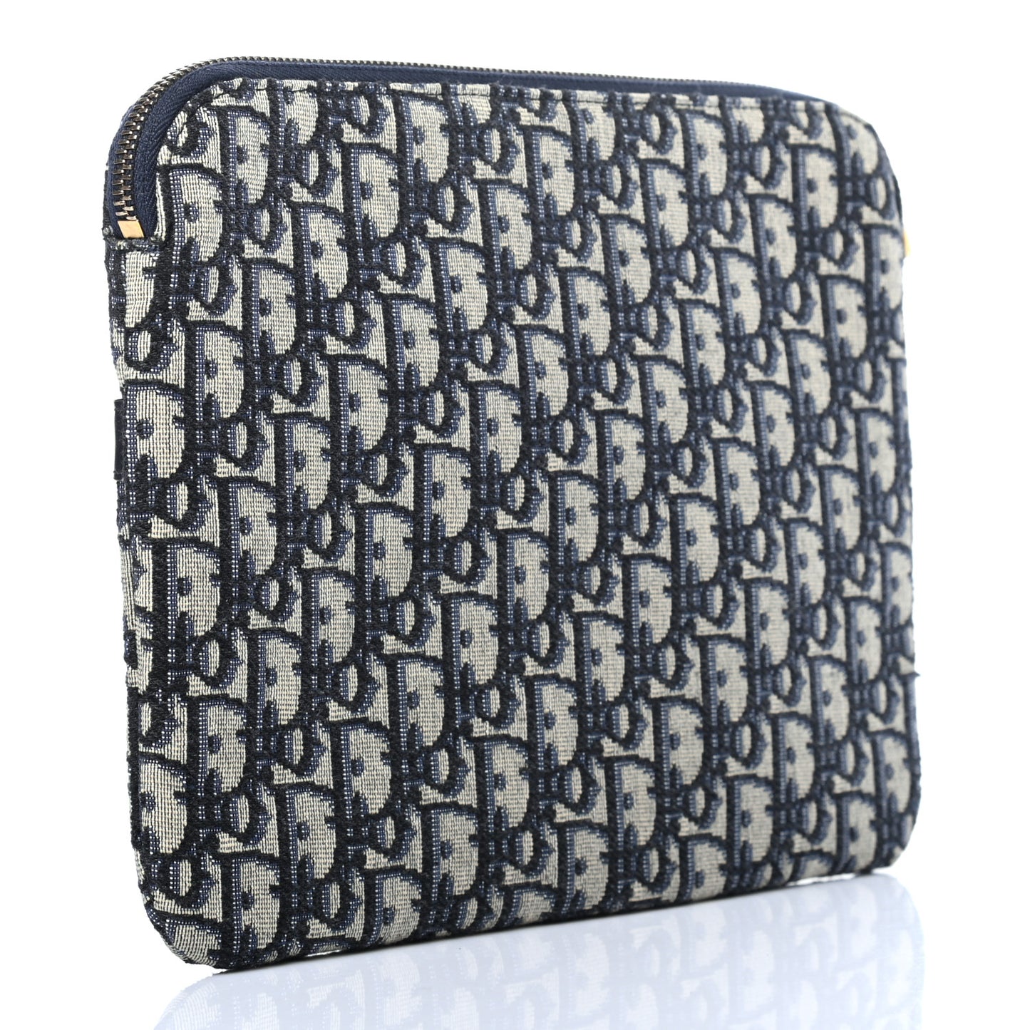 Oblique Pouch Clutch Blue