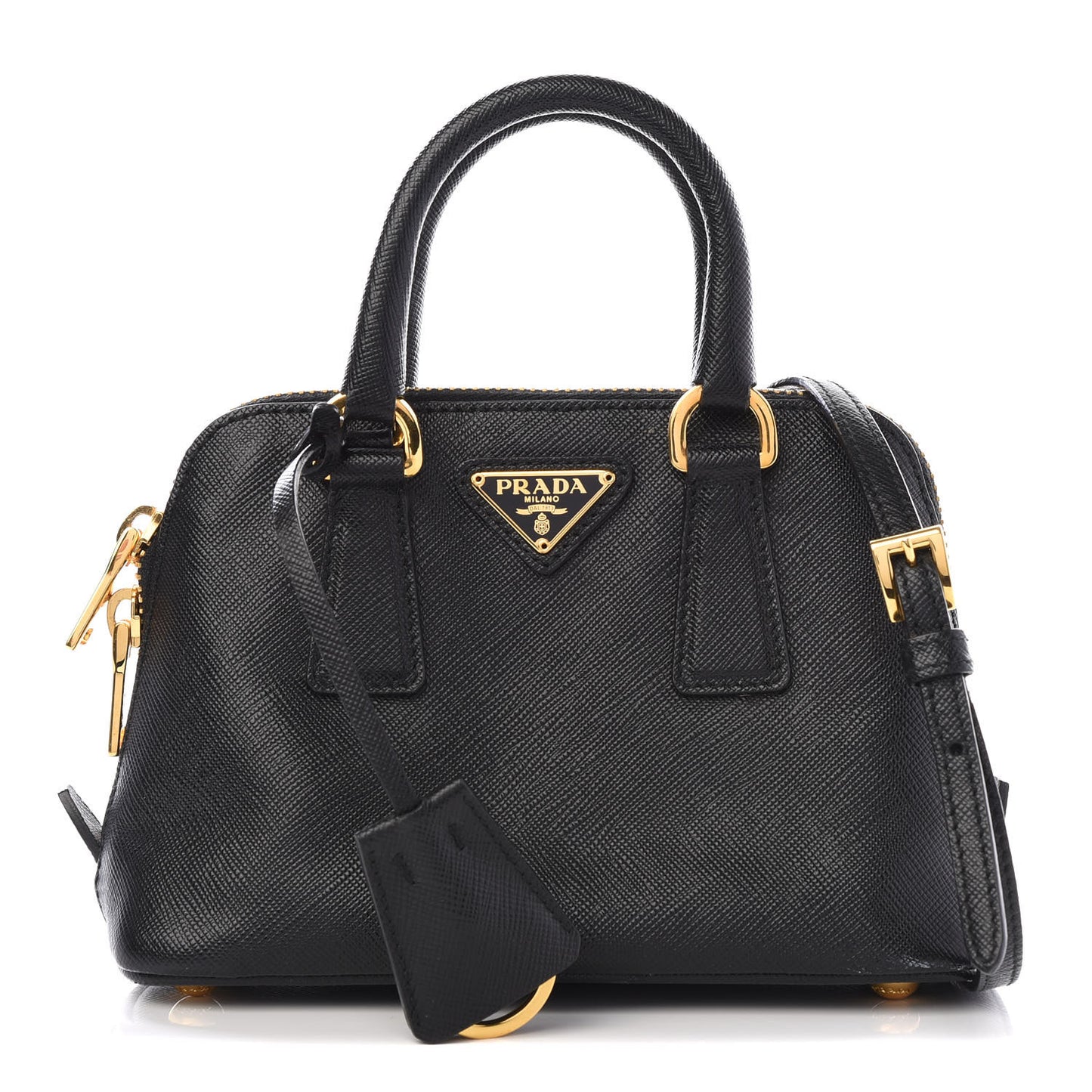Saffiano Lux Mini Promenade Tote Black