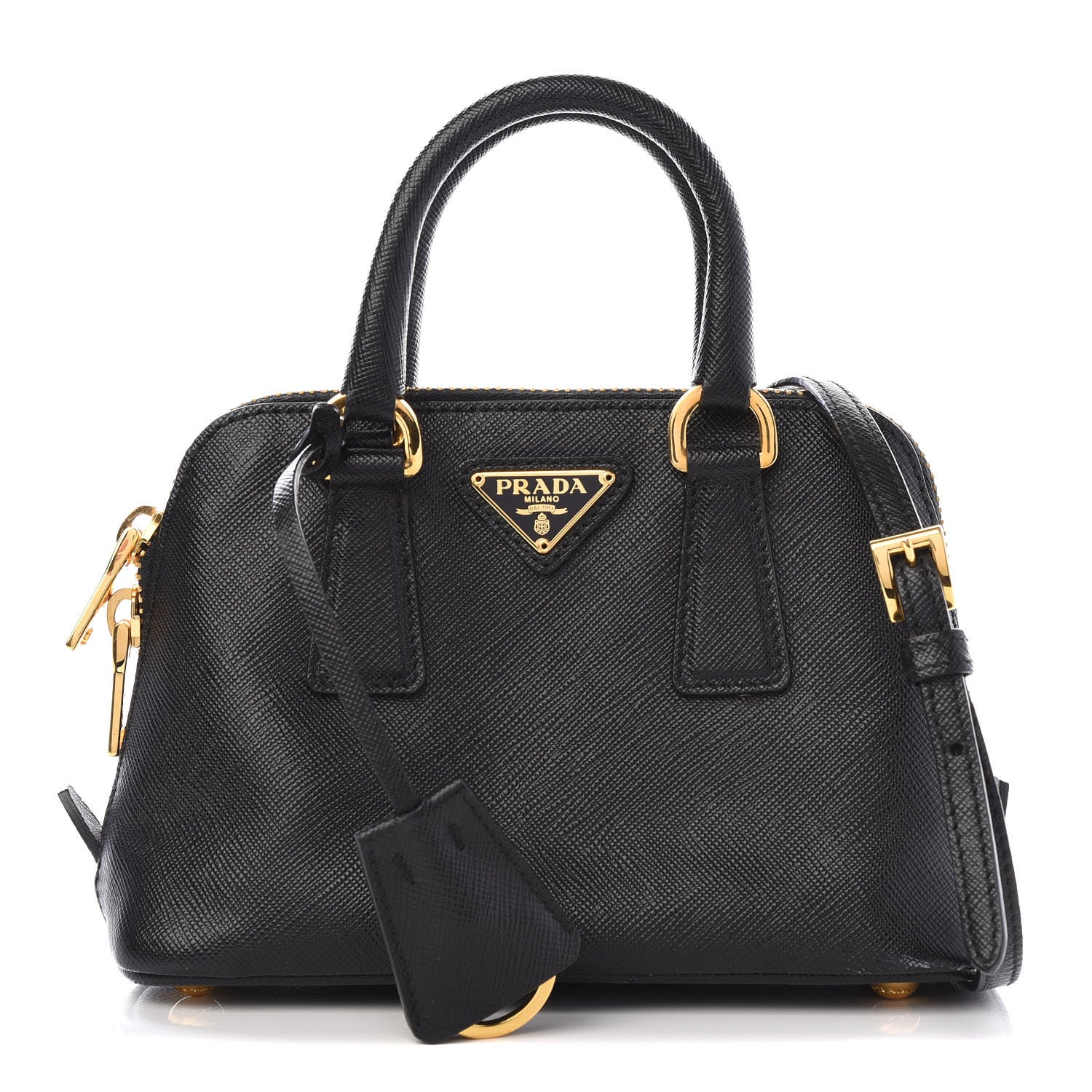 Prada Saffiano Lux Mini Promenade Tote Black 1 of 7