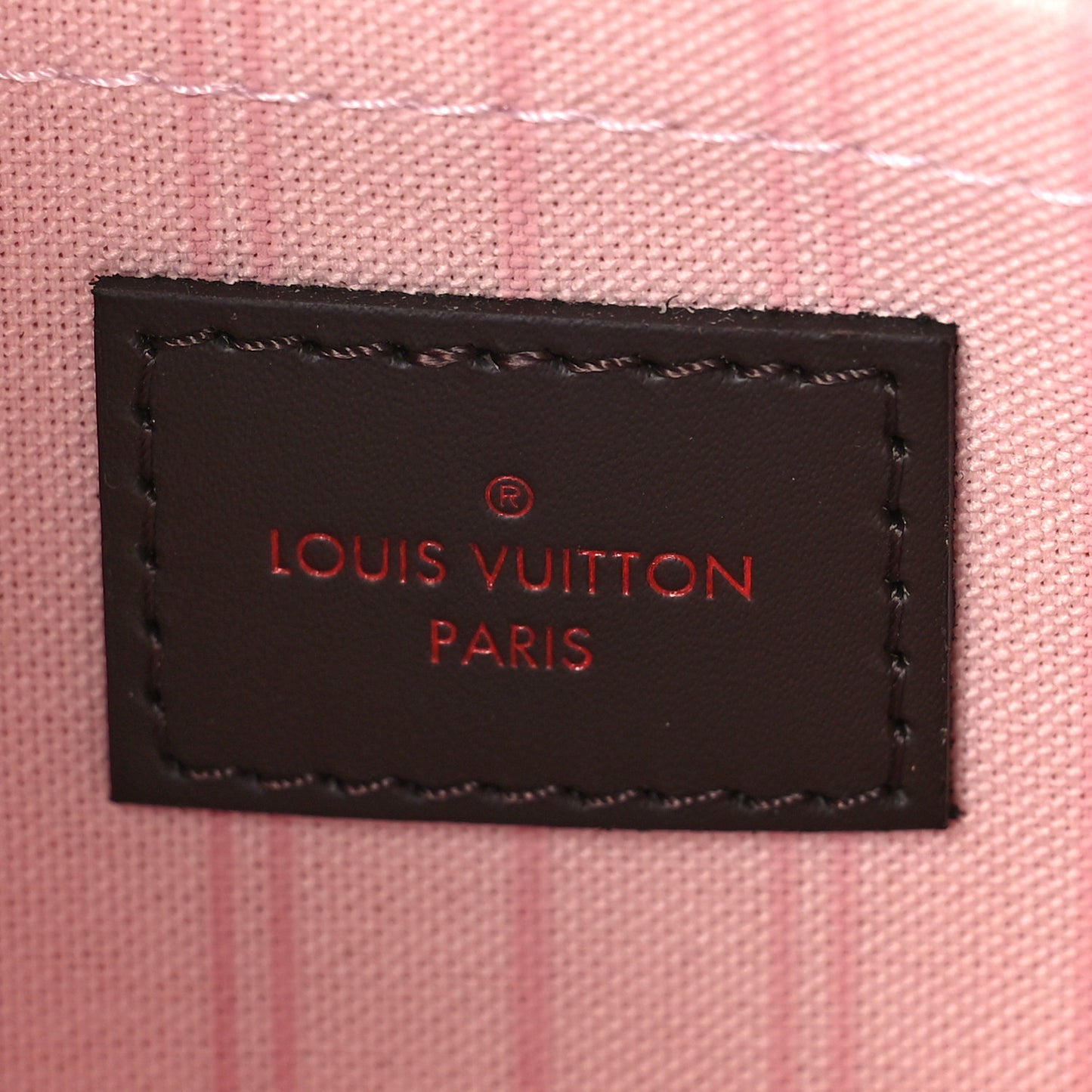 Damier Ebene Neverfull MM GM Pochette Rose Ballerine
