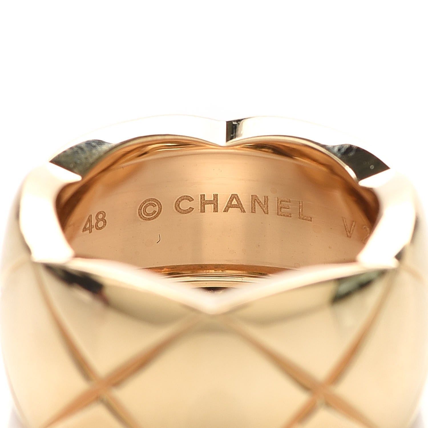 Chanel 18K Yellow Gold Medium Coco Crush Ring 48 4.5 4 of 5