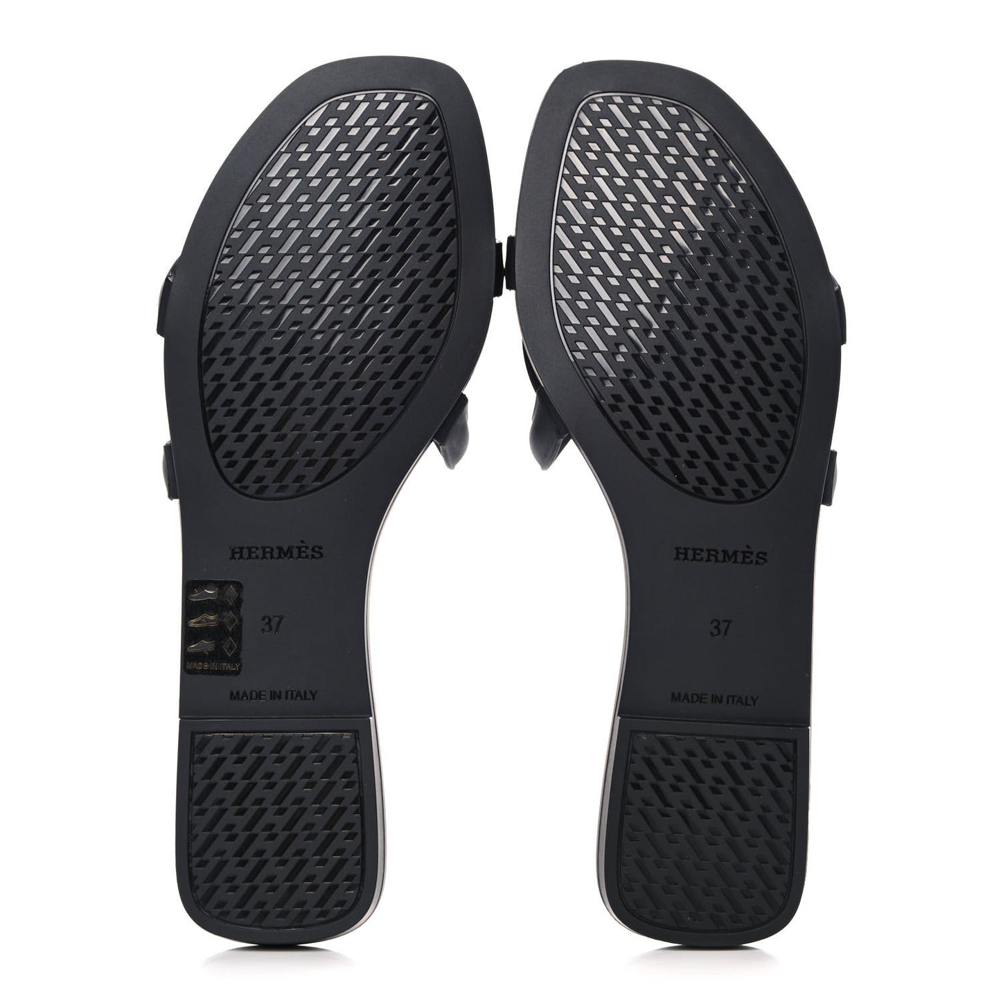 Rubber Aloha Sandals 37 Black