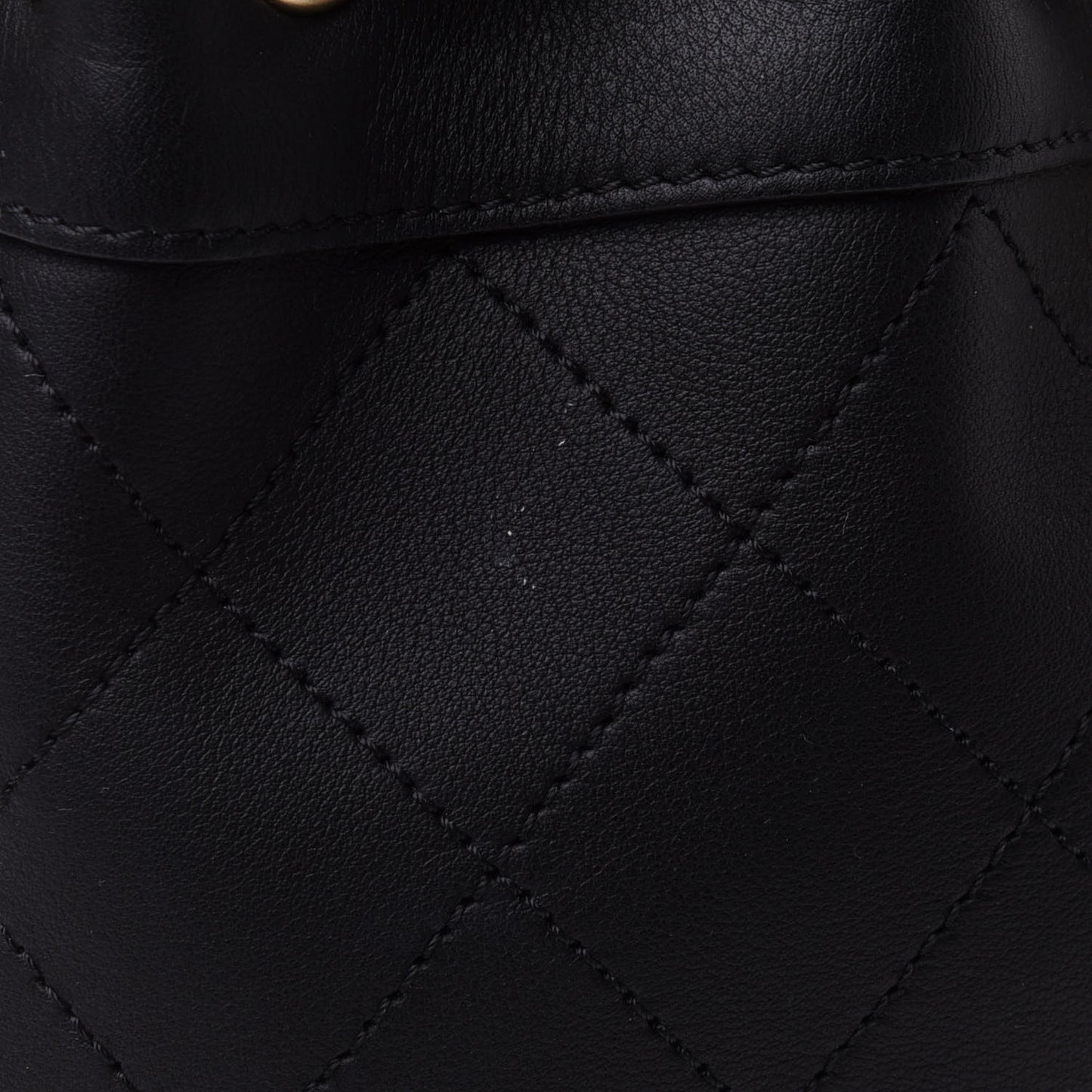 Calfskin Mini Drawstring CC Bag Black