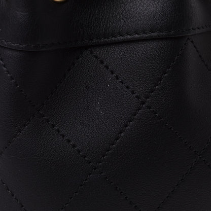 Chanel Calfskin Mini Drawstring CC Bag Black 12 of 12