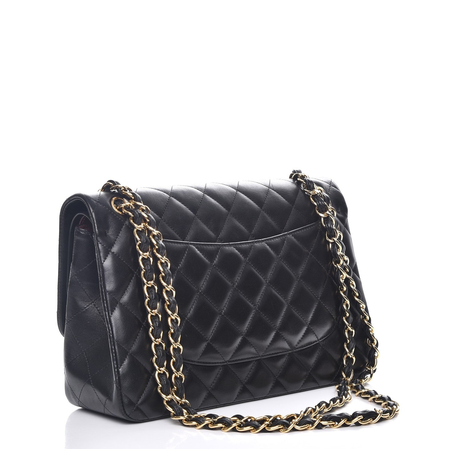 Chanel Lambskin Quilted Jumbo Double Flap Black 4 of 10