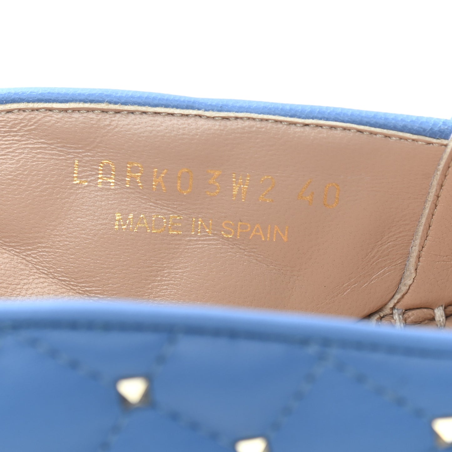 Nappa Rockstud Spike Espadrille Flats 40 Angel Natural