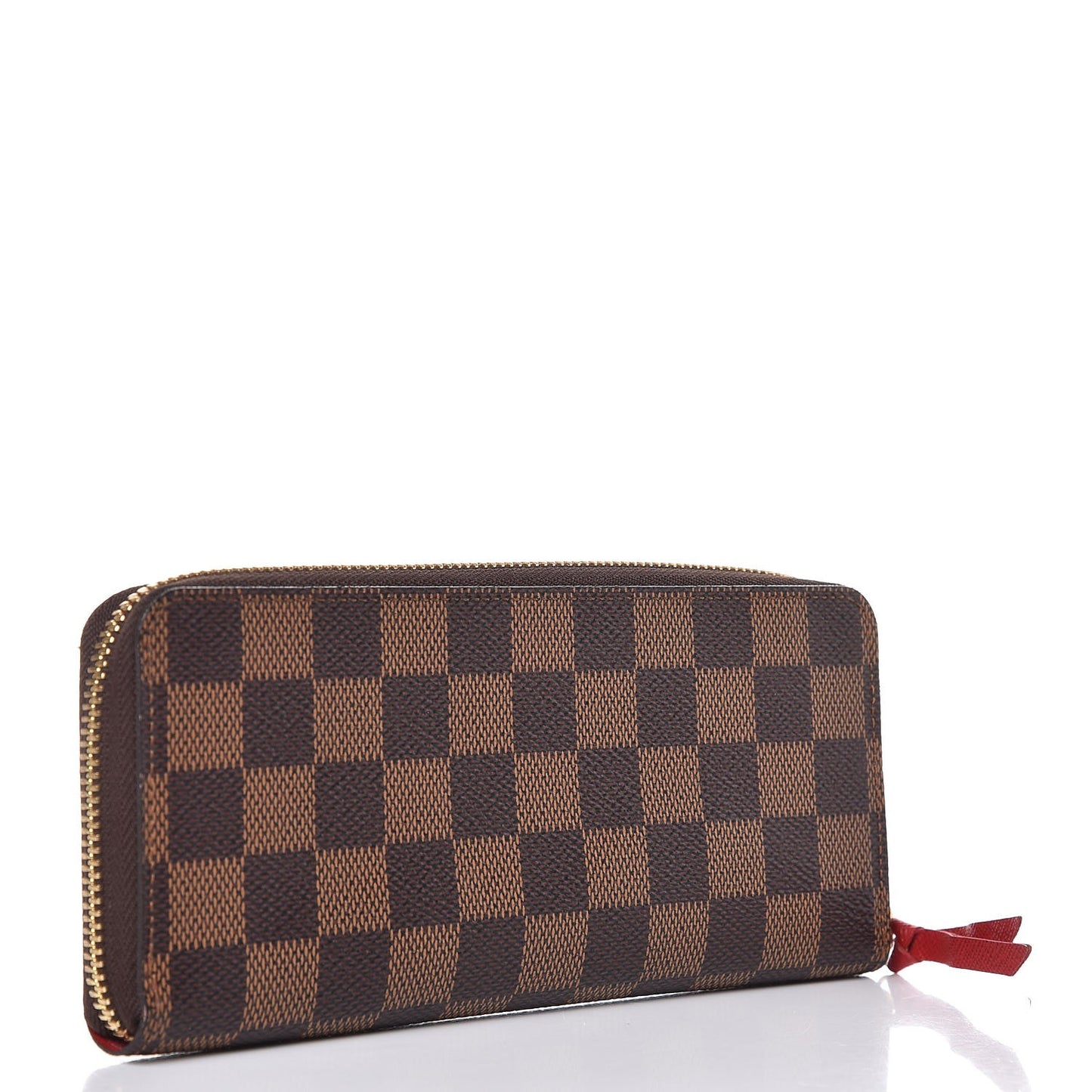 Damier Ebene Clemence Wallet Cherry