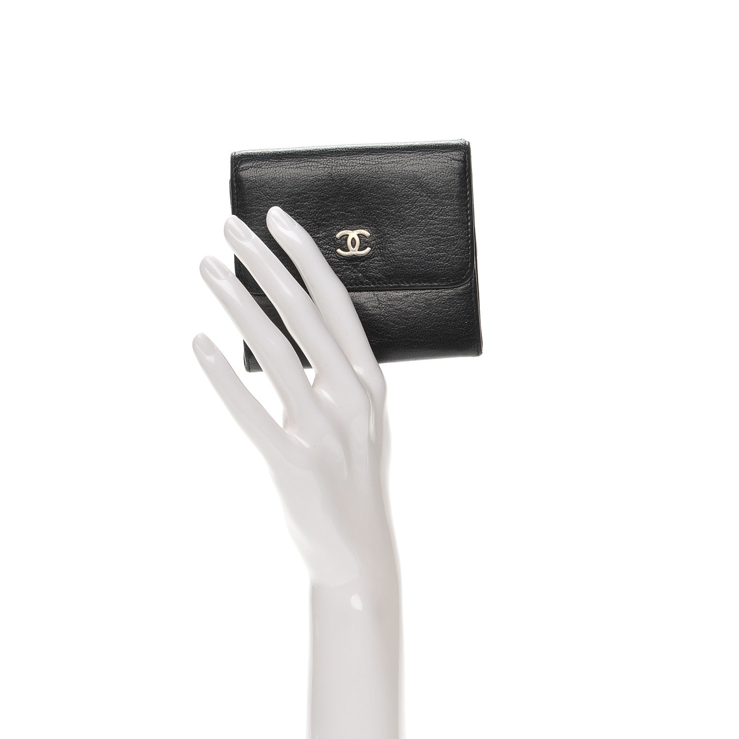Chanel Goatskin Compact CC Flap Wallet Black 2 of 9