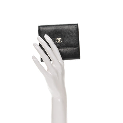 Chanel Goatskin Compact CC Flap Wallet Black 2 of 9