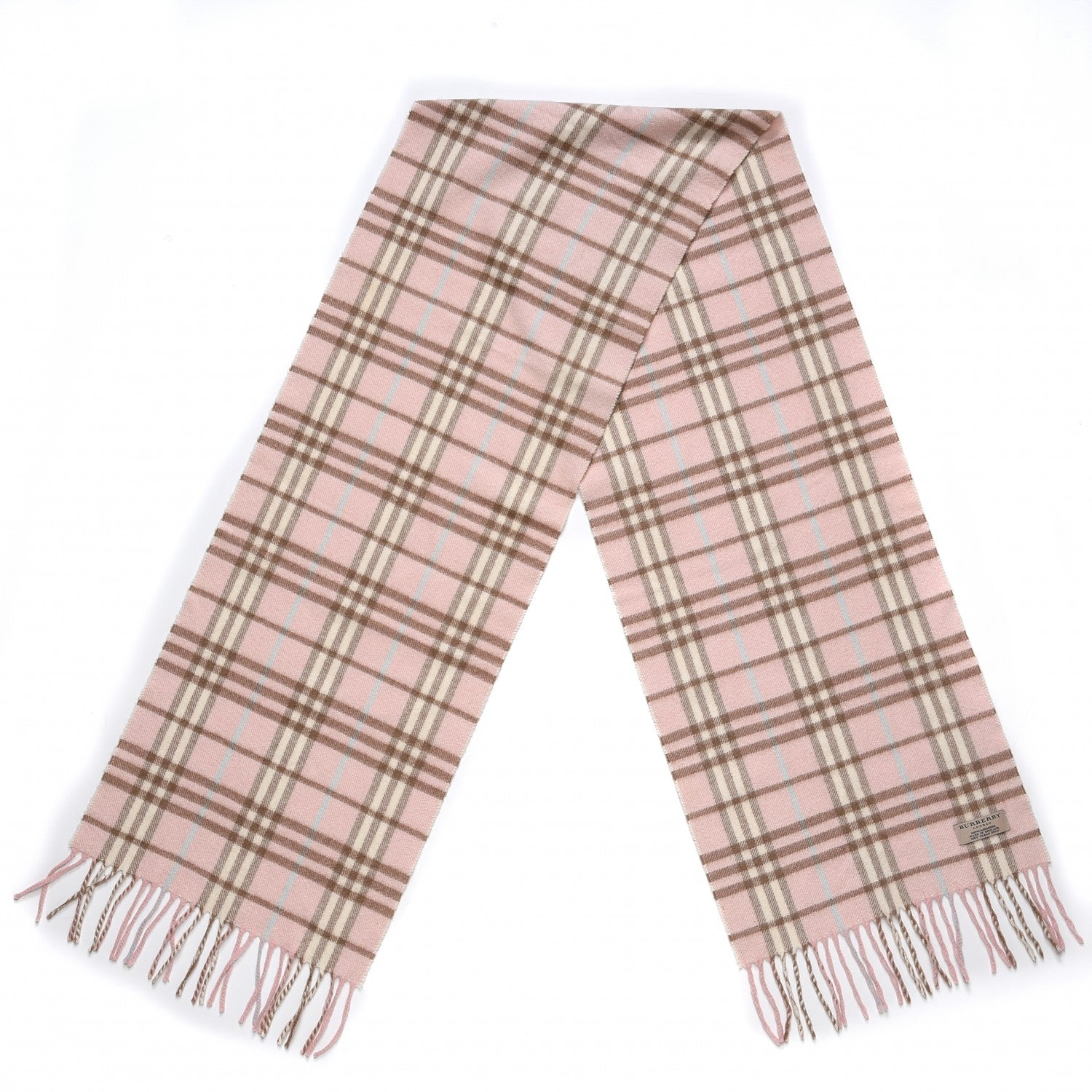 Burberry Cashmere Nova Check Scarf Pink 3 of 5