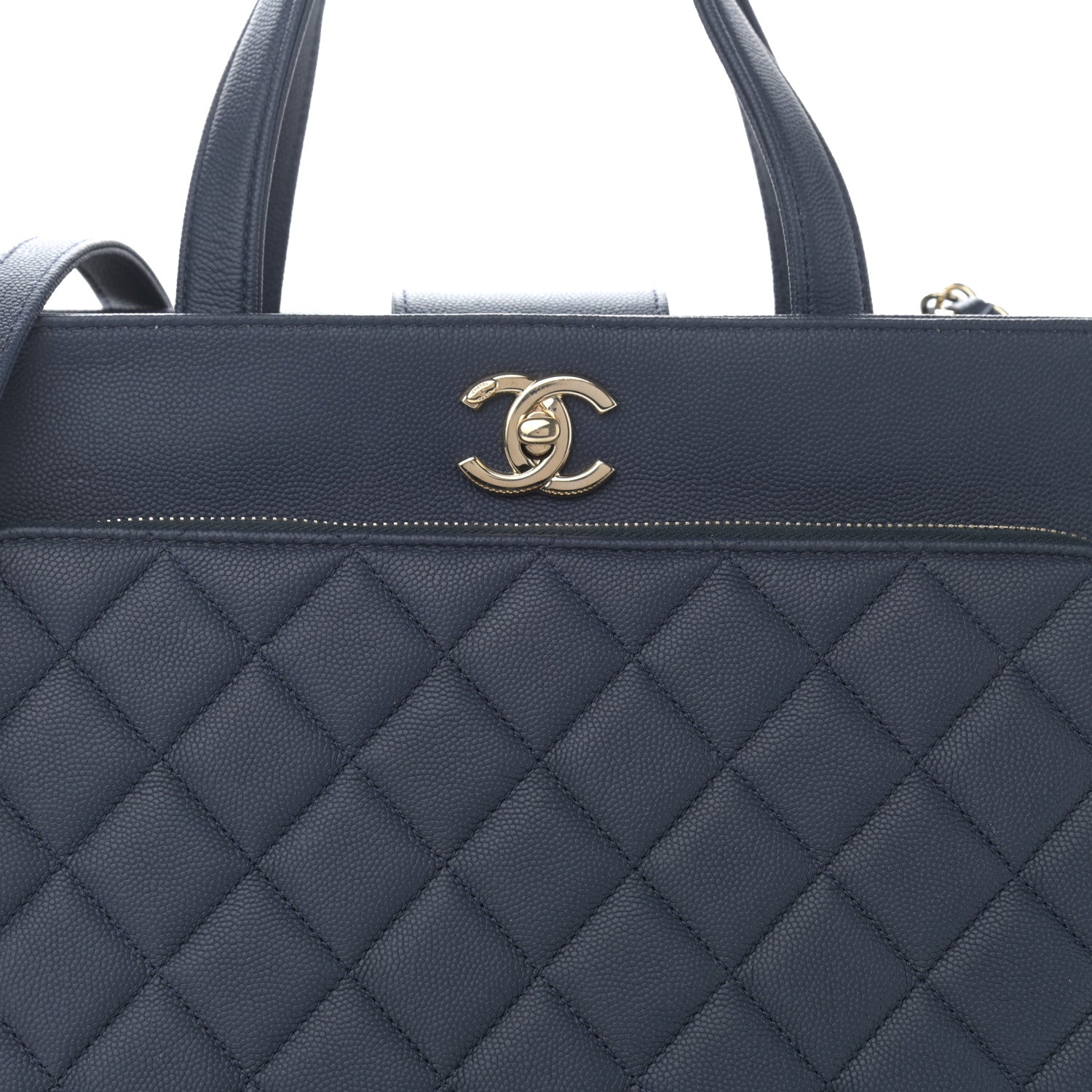 Chanel Caviar Quilted Large Business Affinity Shopping Bag Navy 8 of 14