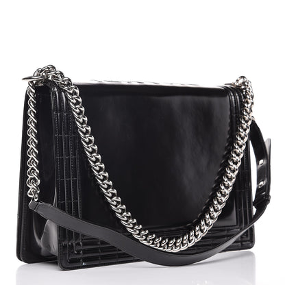 Chanel Glazed Calfskin Large Boy Flap Black 3 of 10