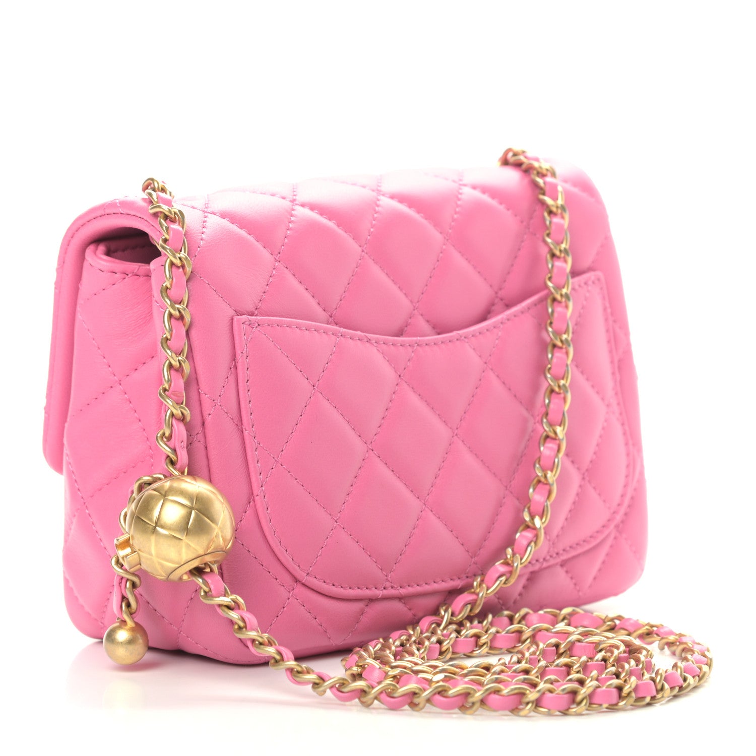 Chanel Lambskin Quilted Mini Pearl Crush Flap Pink 3 of 9