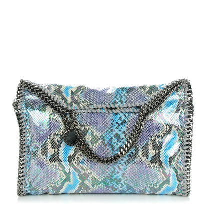 Stella McCartney Eco Python Oleografic Fold Over Falabella Tote Navy 1 of 9