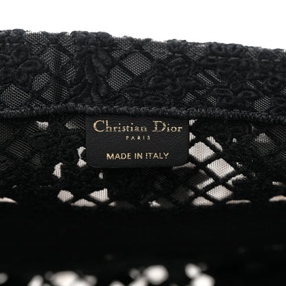 Christian Dior Embroidered D-Lace Medium Book Tote Black Multicolor 5 of 12