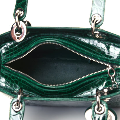Christian Dior Alligator Medium Lady Dior Dark Green 4 of 12
