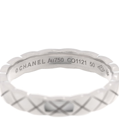 Chanel 18K White Gold Mini Coco Crush Ring 50 5.25 4 of 5