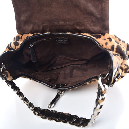Christian Dior Pony Hair Leopard Print Jazzclub Shoulder Bag 5 of 10